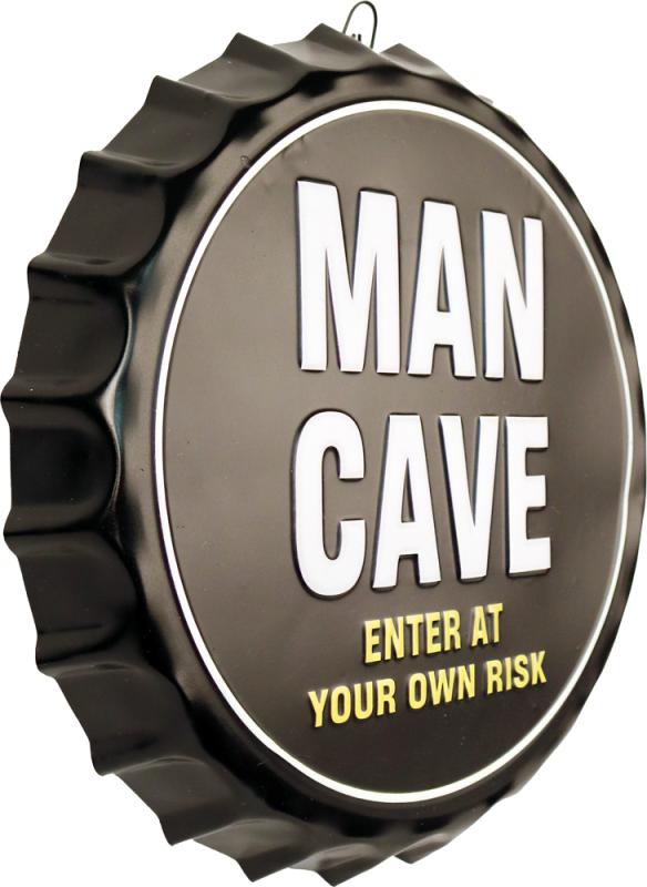 Retro Metallskylt Kapsyl Man Cave