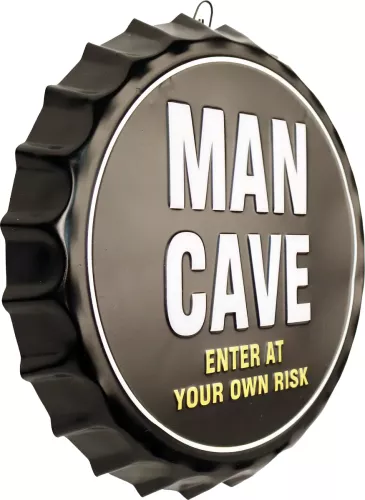 Retro Metallskylt Kapsyl Man Cave