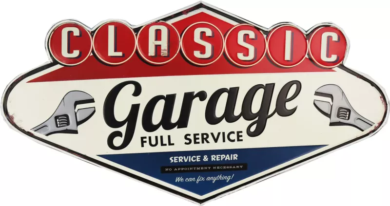 Retro Metallskilt Classic Garage