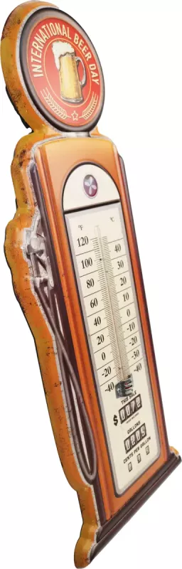Retrto Metallskilt Termometer Beer