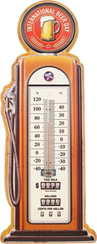 Retro Metallskylt Termometer Beer