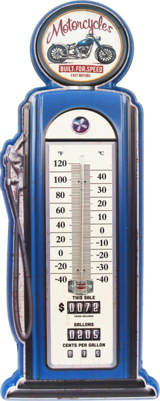Retro Metallskylt Termometer Motorcycles