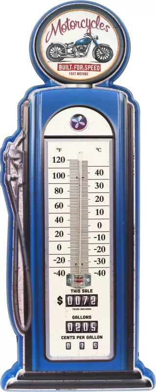 Retro Metallskilt Termometer Motorcycles