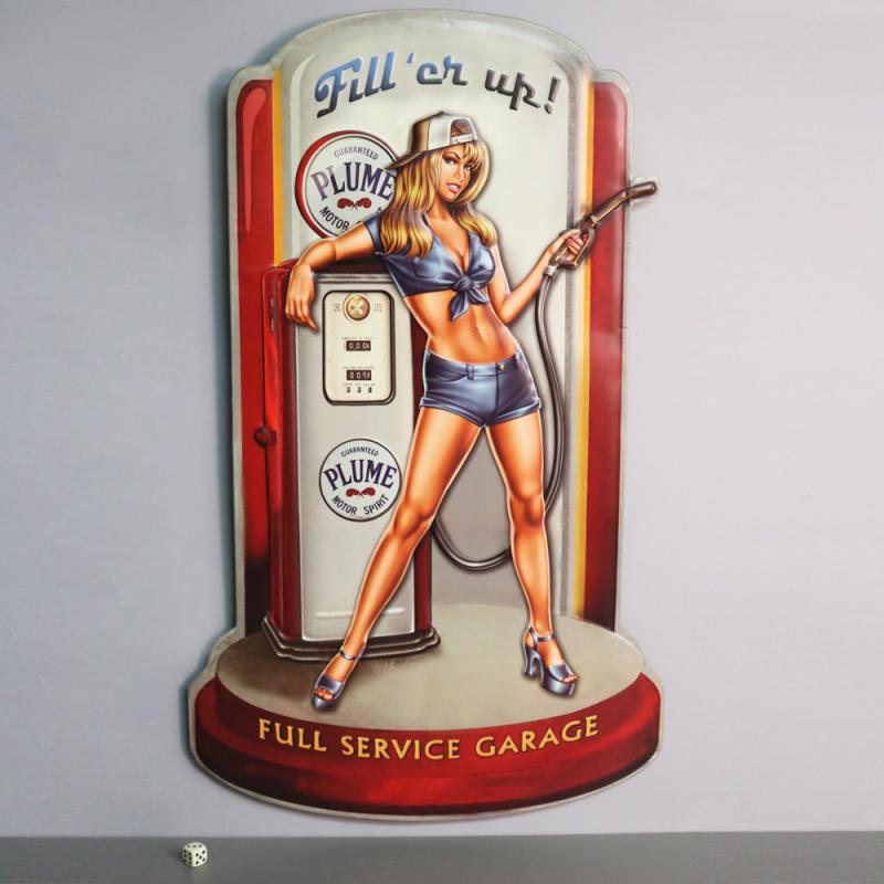 Retro Metallskylt Full Service Garage