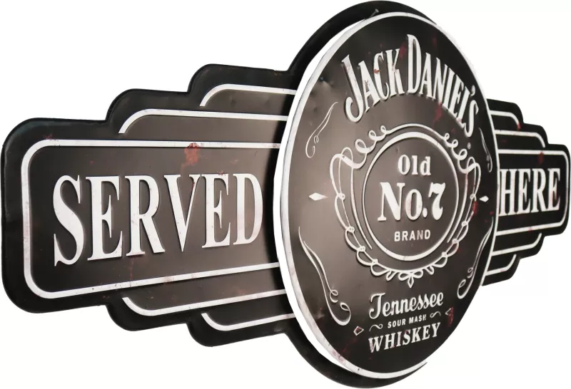 Retro Metallskylt Whiskey Served Here