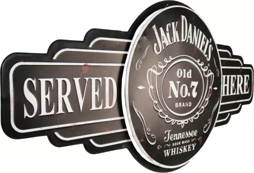 Retro Metallskylt Whiskey Served Here