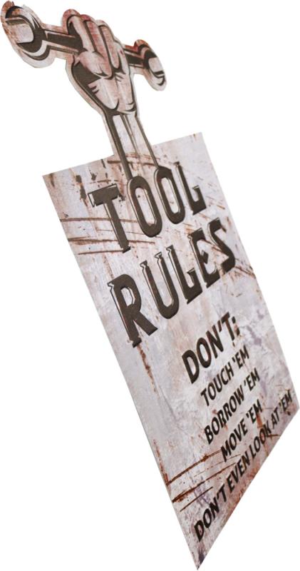 Retro Metallskylt Tool Rules
