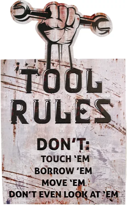 Retro Metallskilt Tool Rules