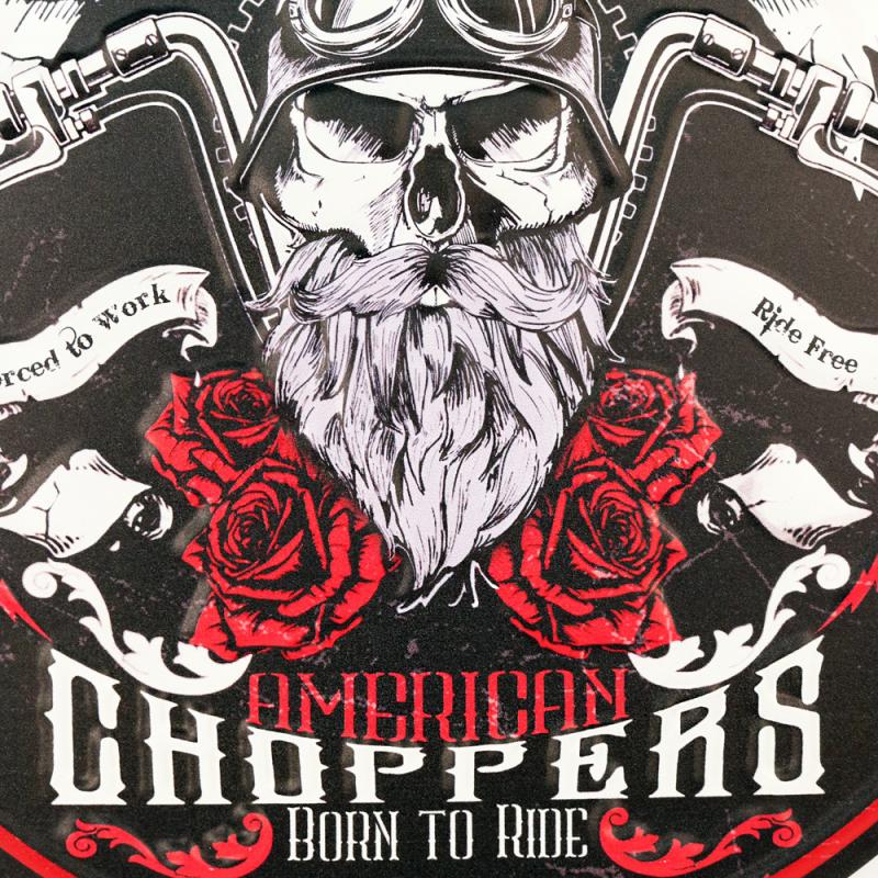 Retro Metallskylt Live To Ride Choppers