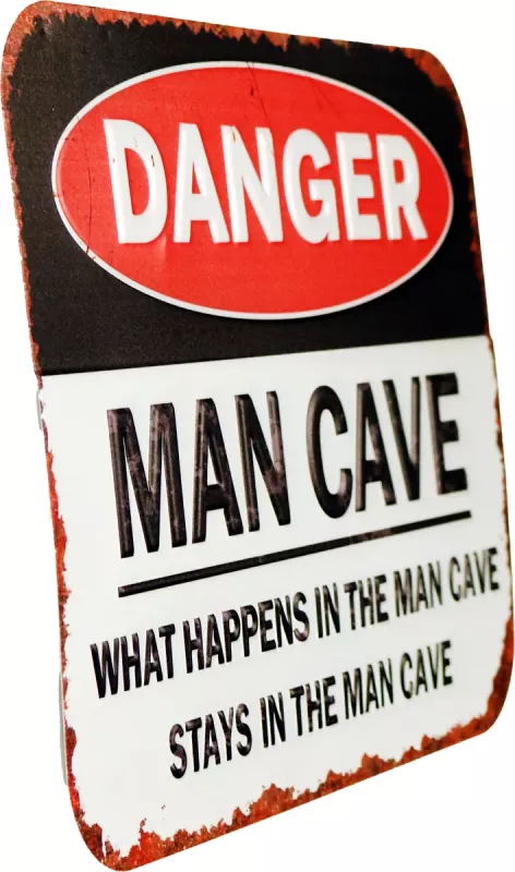 Retro Metallskilt Danger Man Cave