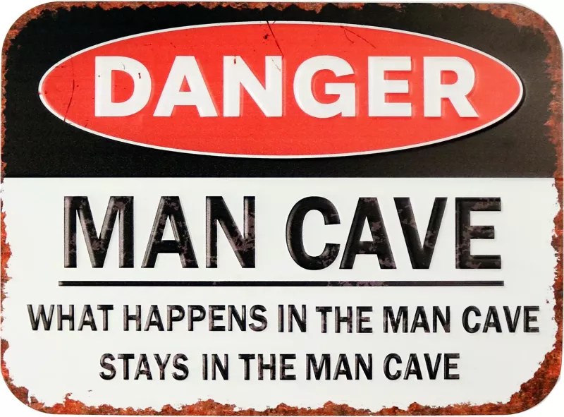 Retro Metallskilt Danger Man Cave