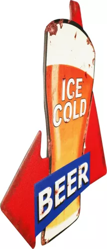 Retro Metallskylt Ice Cold Beer