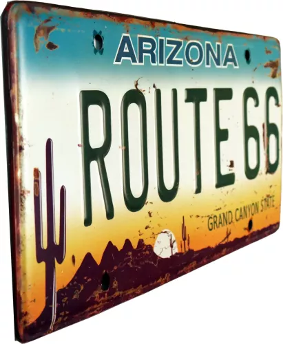 Retro Bilskylt Arizona Route 66