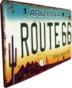 Retro Bilskylt Arizona Route 66