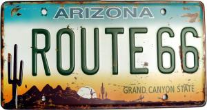 Retro Bilskylt Arizona Route 66