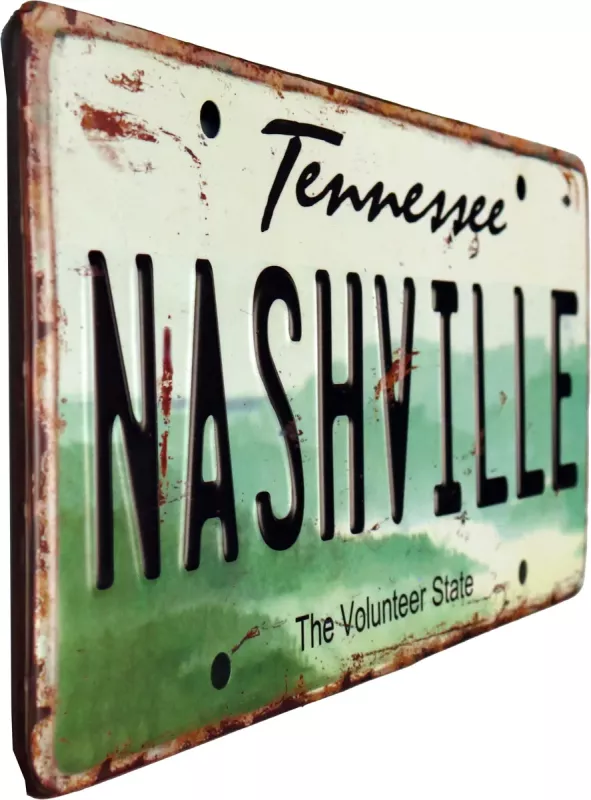 Retro Bilskilt Nashville Tennessee