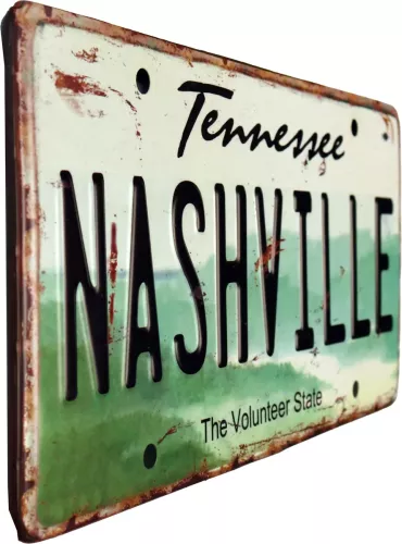 Retro Bilskylt Nashville Tennessee