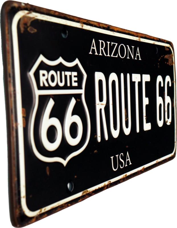 Retro Bilskylt Route 66 USA