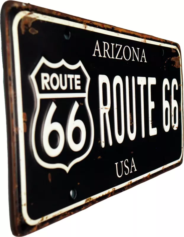 Retro Bilskilt Route 66 USA