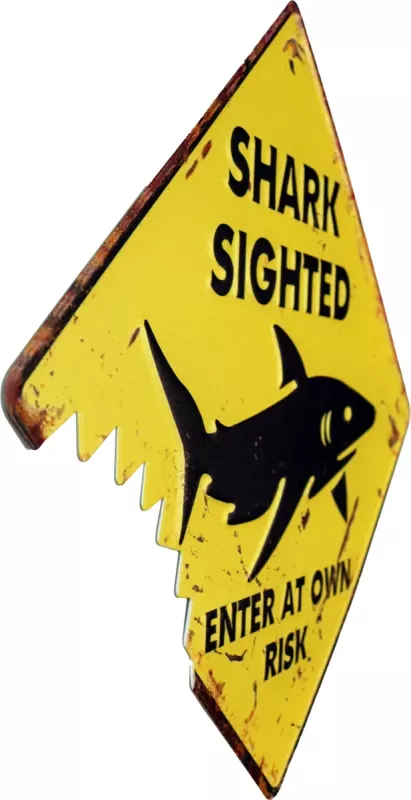 Retro Metallskilt Shark Bite