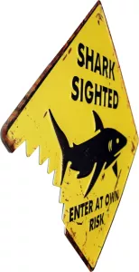 Retro Metallskylt Shark Bite