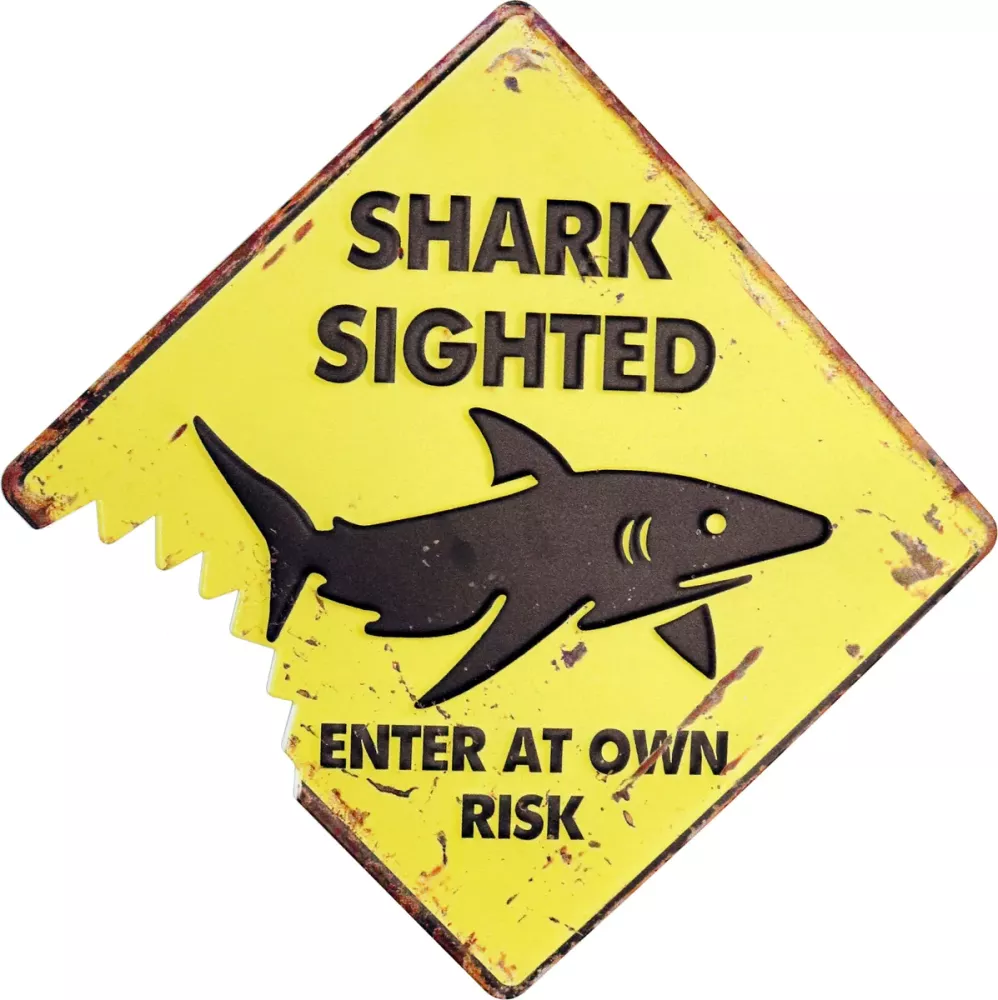 Retro Metallskilt Shark Bite