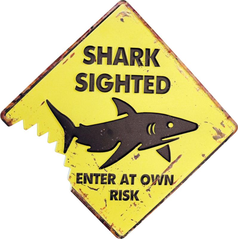 Retro Metallskylt Shark Bite