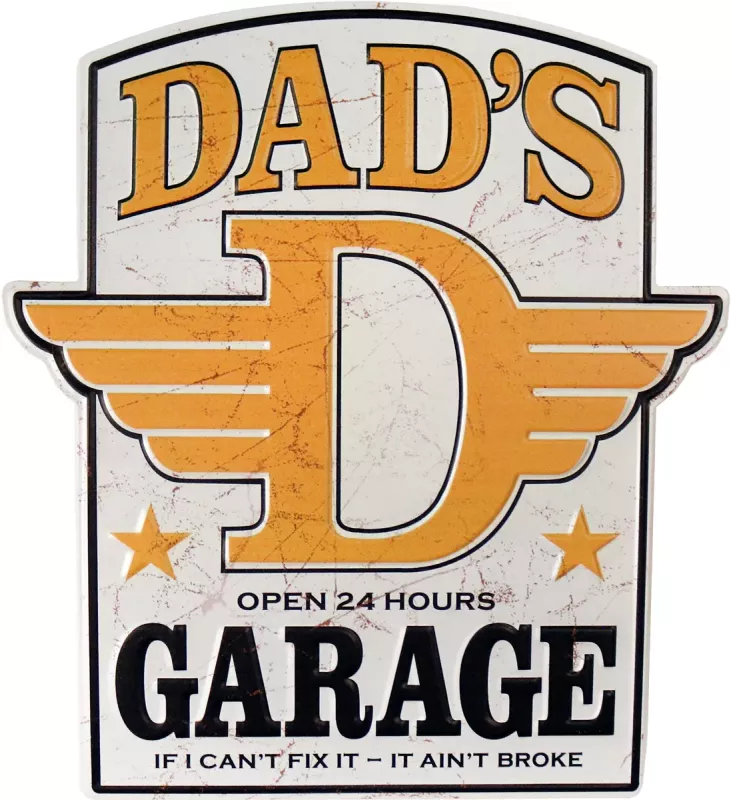 Retro Metallskilt Dad´s Garage