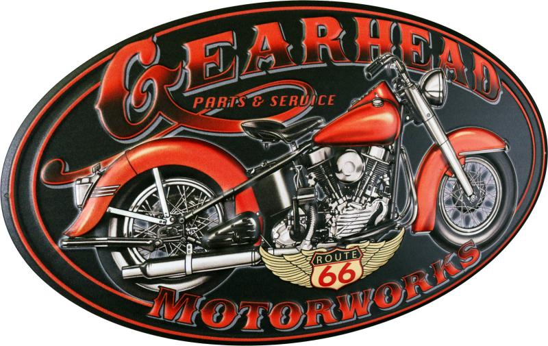 Retro Metallskylt USA Gearhead