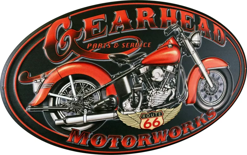 Retro Metallskylt USA Gearhead