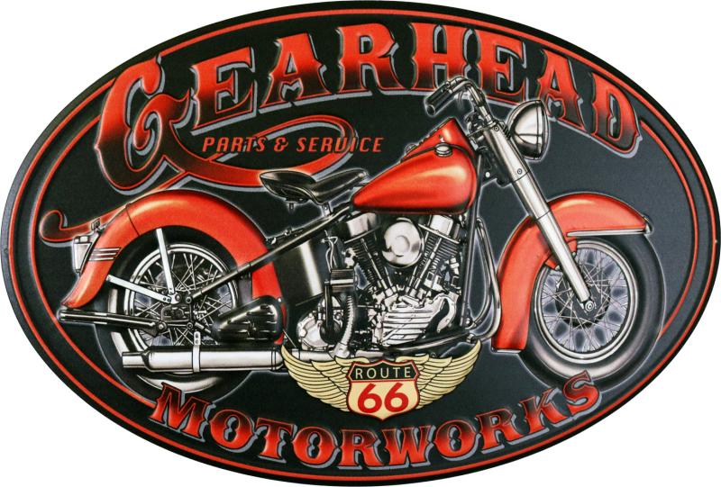 Retro Metallskylt USA Gearhead