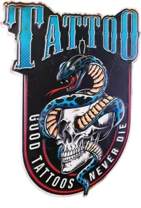 Retro Metallskylt Tattoo