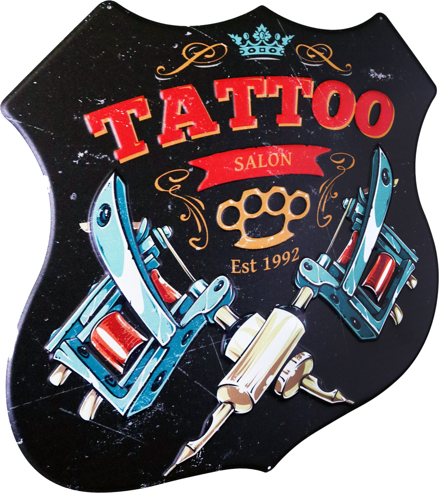 Retro Metallskilt Tattoo Salon