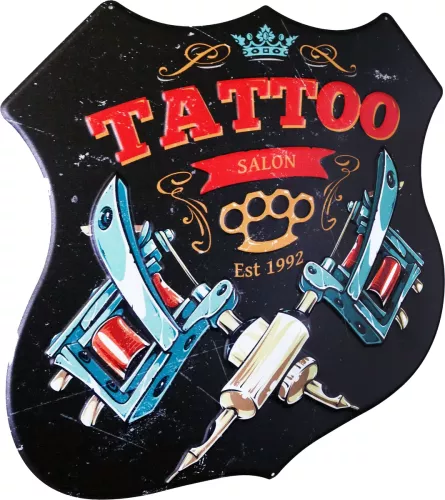 Retro Metallskylt Tattoo Salon