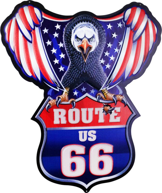 Retro Metallskylt USA Route 66