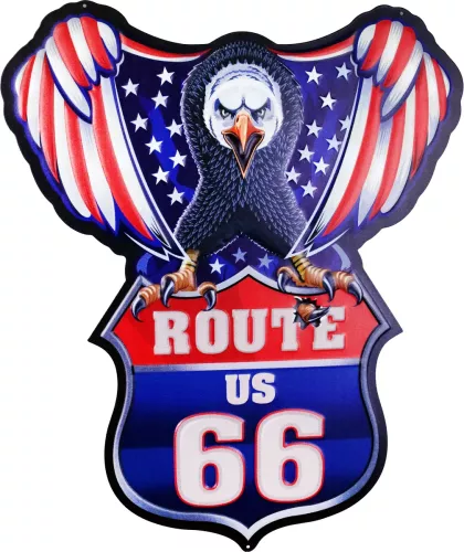 Retro Metallskylt USA Route 66