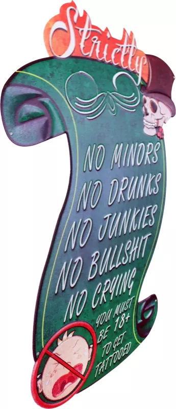 Retro Metallskilt Tattoo Roule