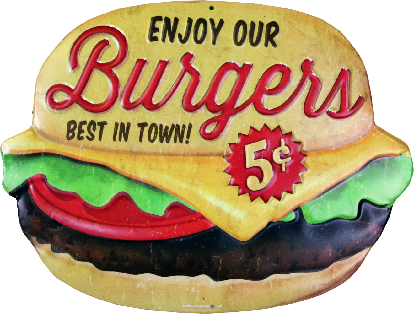 Retro Metallskilt Burger