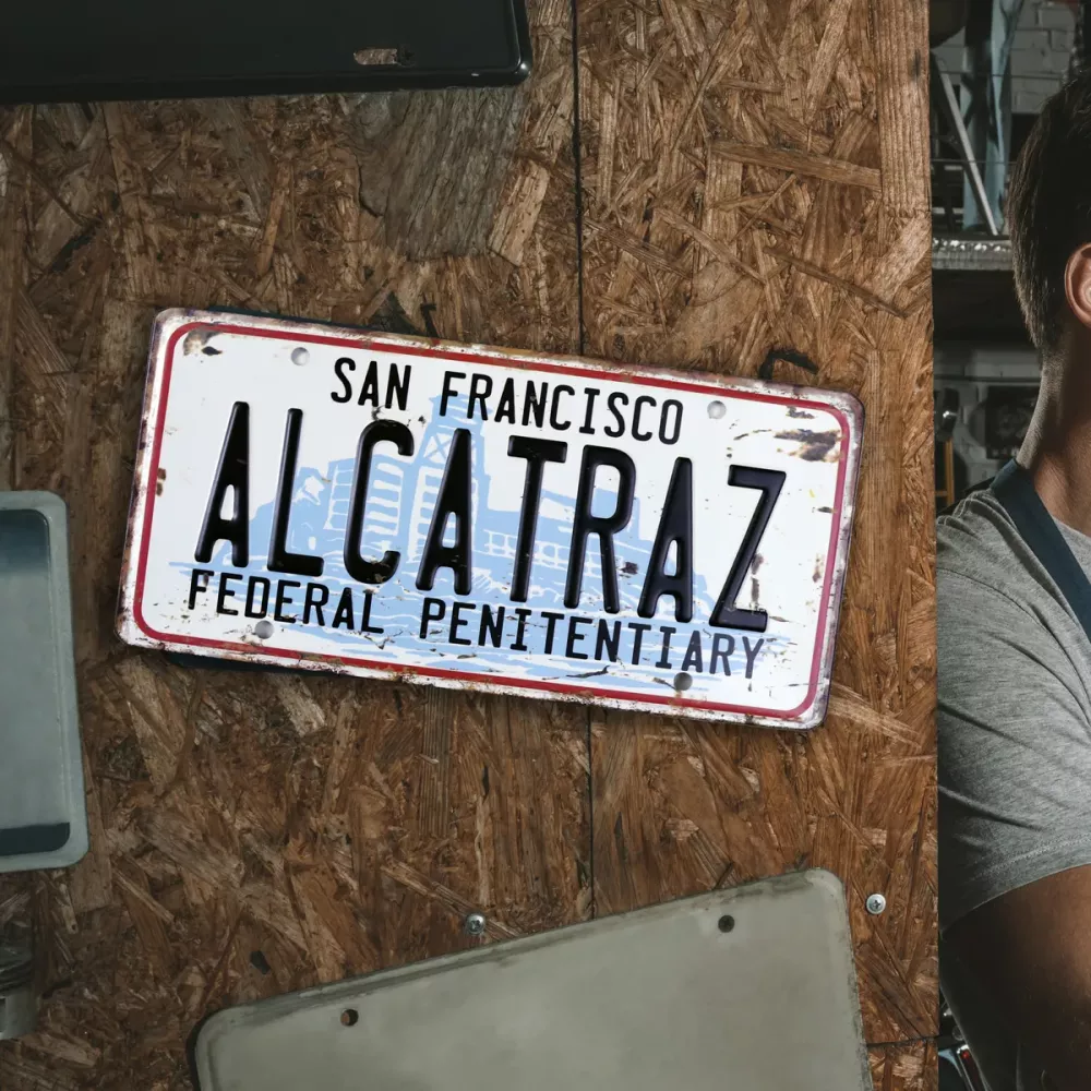 Retro Bilskilt Alcatraz