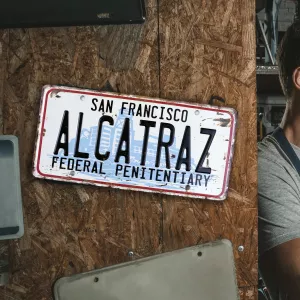 Retro Bilskilt Alcatraz