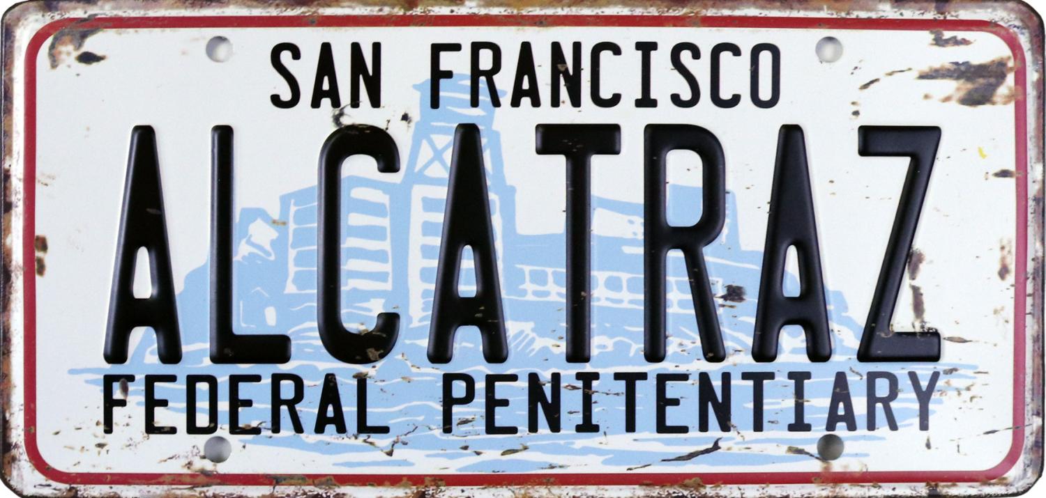 Retro Bilskilt Alcatraz