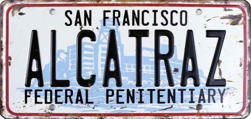 Retro Bilskylt Alcatraz