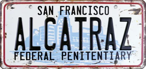 Retro Bilskylt Alcatraz