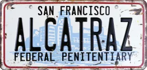 Retro Bilskilt Alcatraz