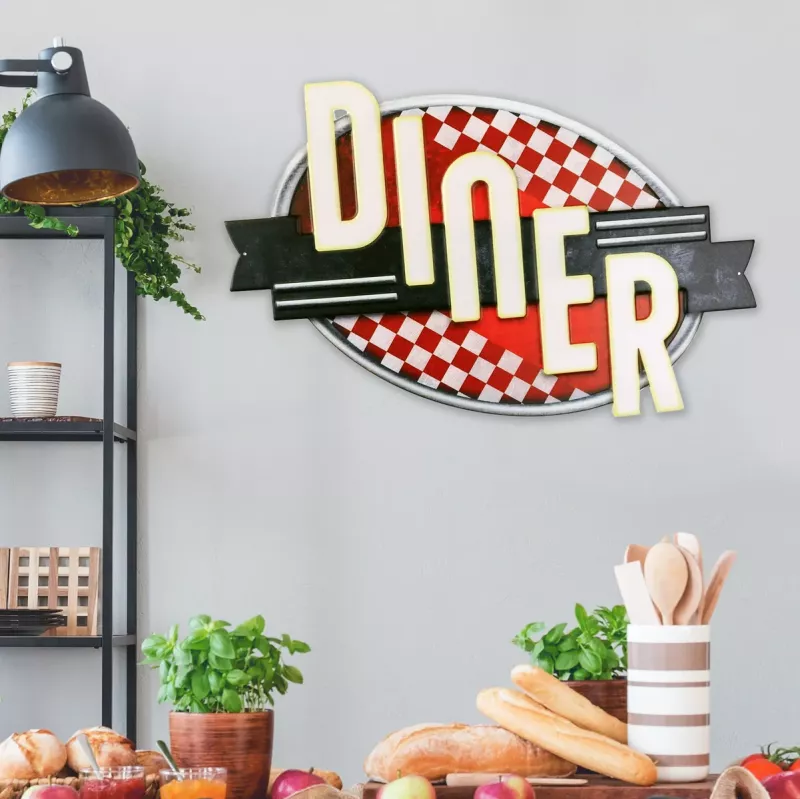 Retro Metallskylt Diner