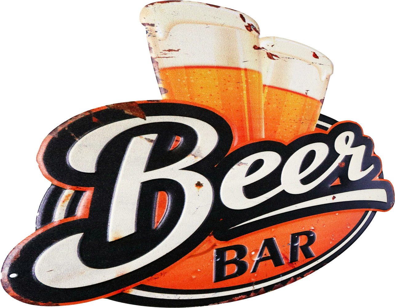 Retro Metallskilt Beer Bar