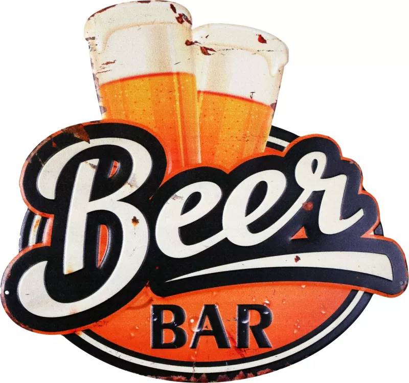 Retro Metallskylt Beer Bar