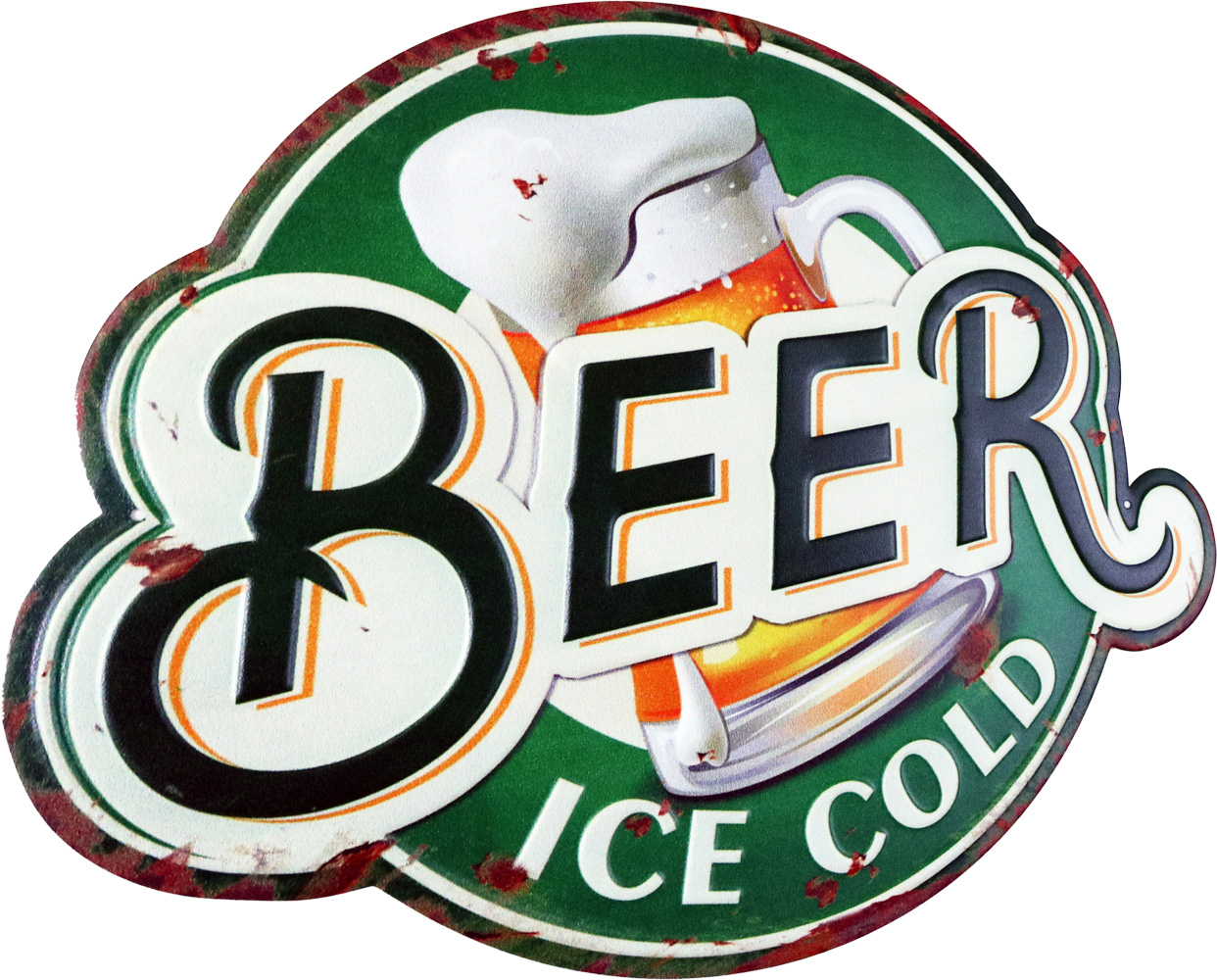 Retro Metallskilt Beer Ice Cold