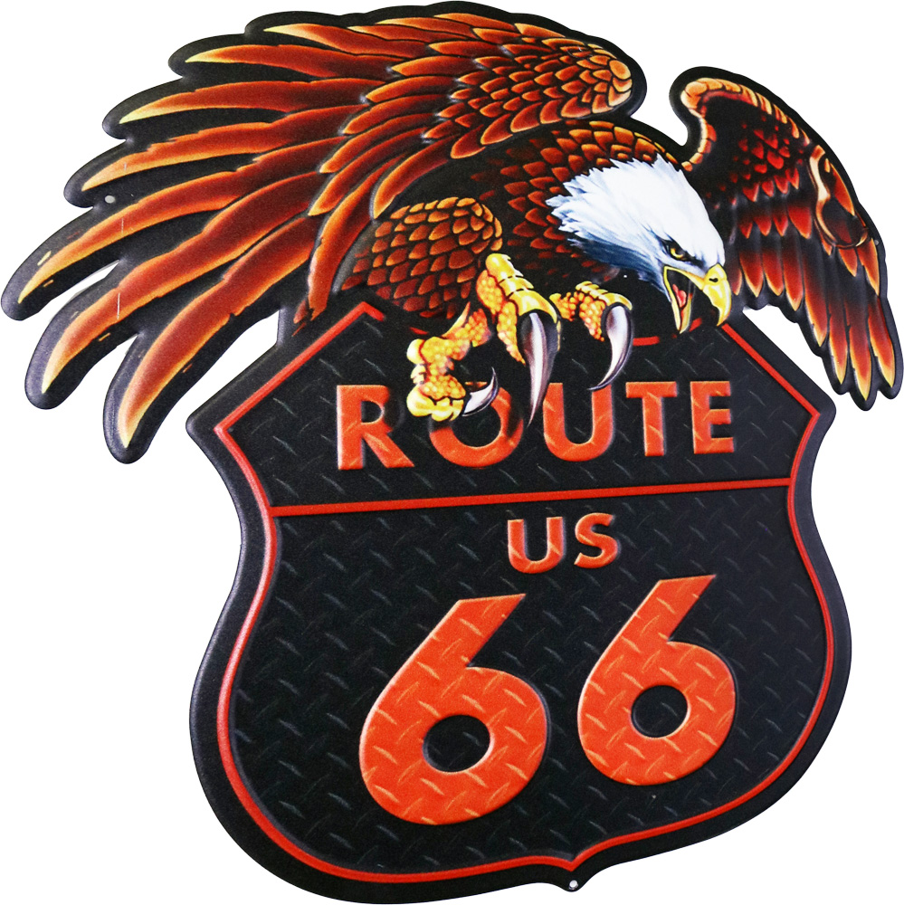 Retro Metallskylt Route 66
