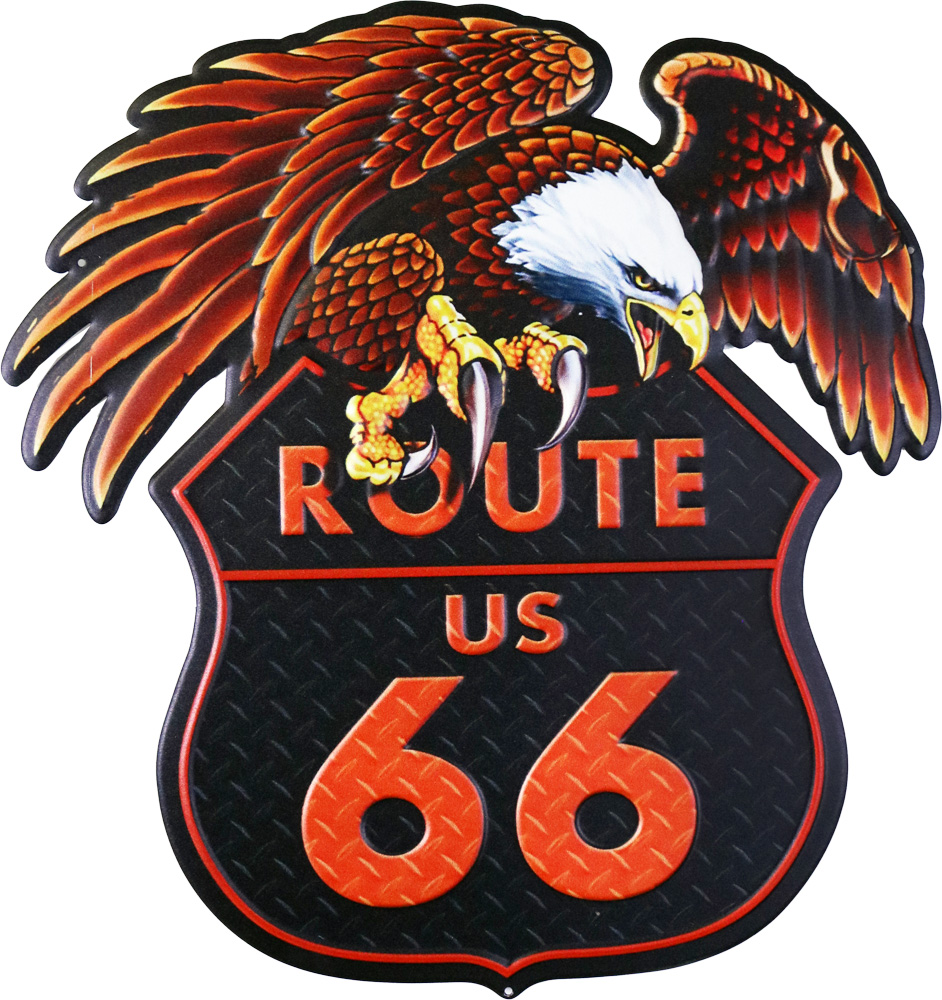 Retro Metallskylt Route 66